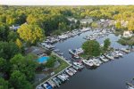Drone capturing beauty of Shoreside Haven location